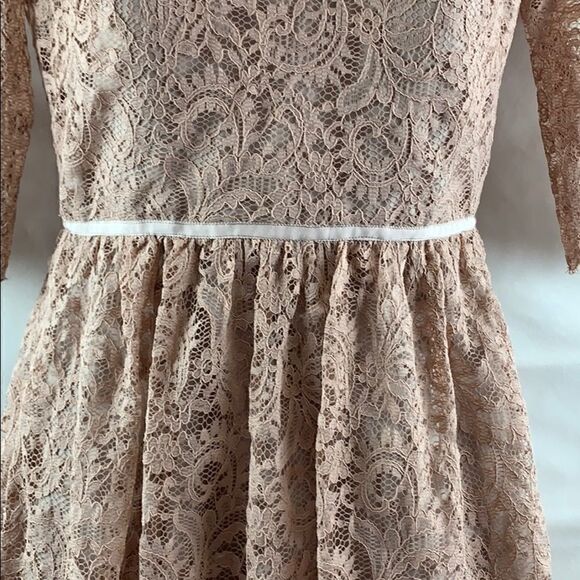 Jenny Yoo Blush lace 3/4 sleeve sample dress - Picture 3 of 8